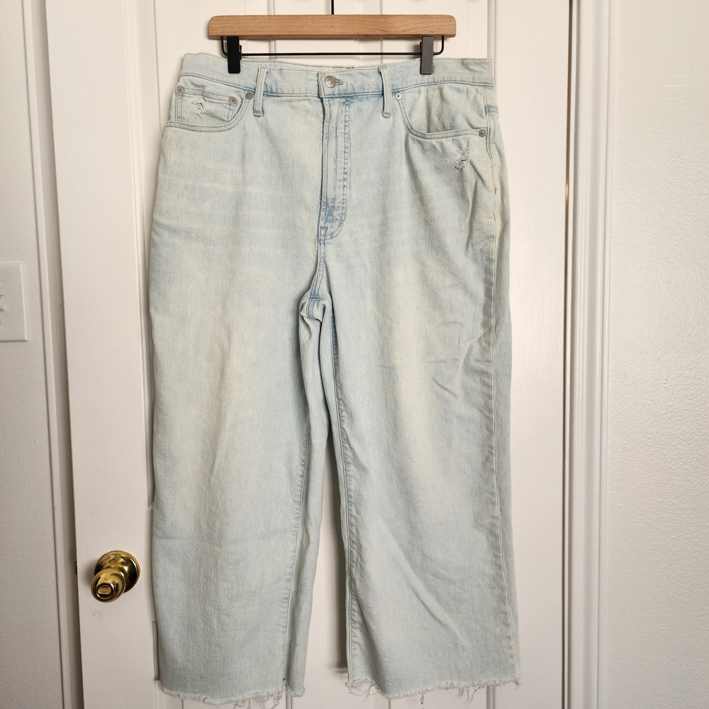 Madewell The Perfect Wide Leg Crop Jean Sz 31